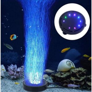 Aquarium Bubble Light Aquarium Air Stone LED Light Air Pump Bubble Stone Lamp