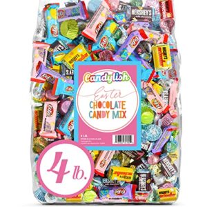 Easter Candy Mix - 4 Pound Bag of Assorted Chocolate Treats, Including KitKat, Hershey\s Miniatures, Hershey\s Kisses, and Miniature Peanut Butter Cups